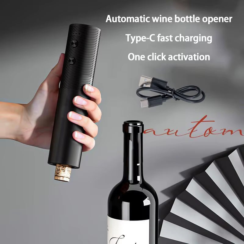 Automatic Wine Bottle Opener USB Rechargeable Electric Wine Corkscrew Opener One-Click Button Wine Tools Bar Kitchen Products